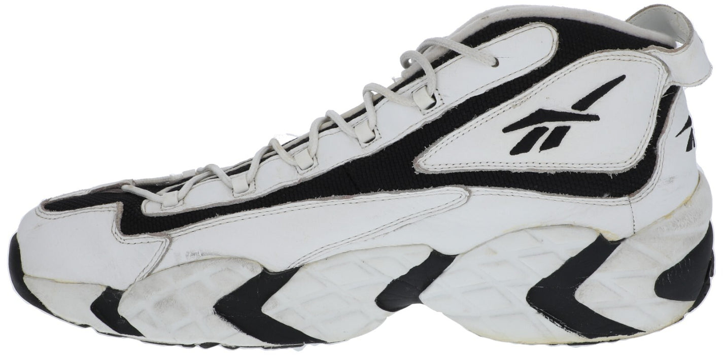 1996 Sam Perkins Game-Used Twice-Signed Seattle SuperSonics Reebok Sneakers BAS