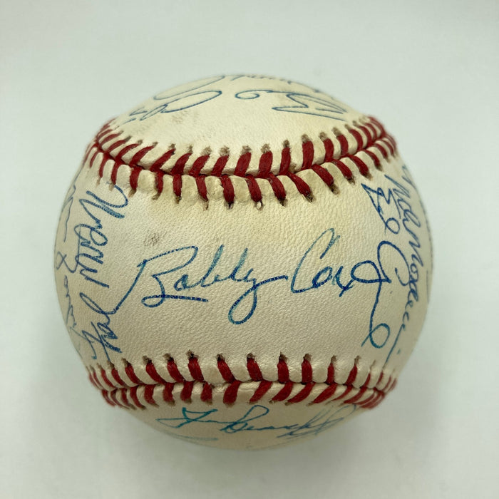1995 Atlanta Braves World Series Champs Team Signed W.S. Baseball 27 Sig JSA COA