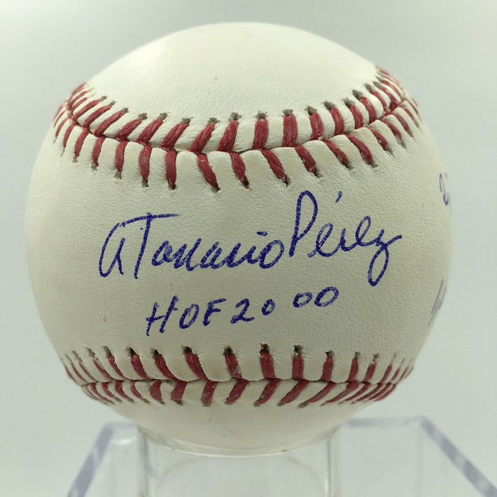 Tony Perez Full Name Signed Heavily Inscribed Stat Baseball MLB AUTHENTICATED