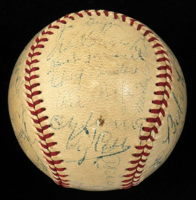 Babe Ruth Ty Cobb Cy Young Jimmie Foxx Tris Speaker 34 Sigs Signed Baseball JSA