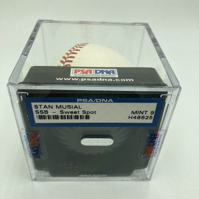 Stan Musial HOF 1969 Signed MLB Baseball PSA DNA Graded MINT 9