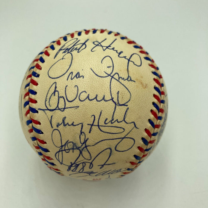 1996 All Star Game Team Signed Baseball Cal Ripken Jr Alex Rodriguez