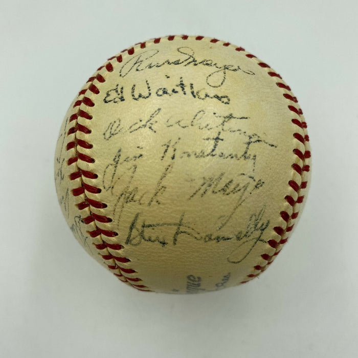 1950 Philadelphia Phillies NL Champs Team Signed Baseball The Whiz Kids JSA COA