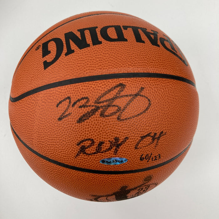 LeBron James "2004 Rookie Of The Year" Signed Basketball With UDA Upper Deck COA