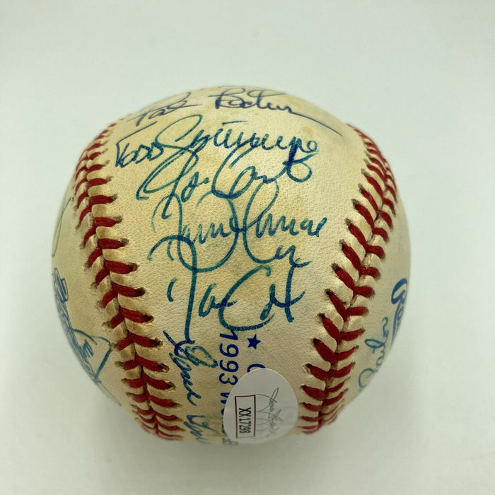1993 Toronto Blue Jays World Series Champs Team Signed Baseball JSA COA