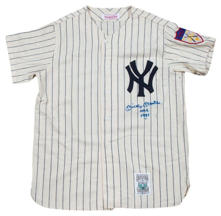 Incredible Mickey Mantle No. 6 Signed Inscribed NY Yankees Rookie Jersey PSA DNA