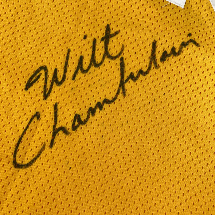 Wilt Chamberlain Signed Pro Cut Los Angeles 1992-93 Lakers Jersey PSA Huge Sig!