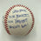 John Sterling Signed Heavily Inscribed STAT Baseball JSA COA RARE!
