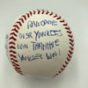 John Sterling Signed Heavily Inscribed STAT Baseball JSA COA RARE!