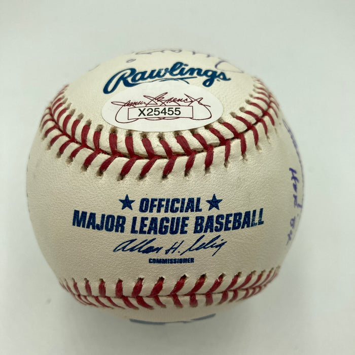 Hall Of Fame Multi Signed Inscribed Baseball 12 Sigs Ozzie Smith Bob Gibson JSA