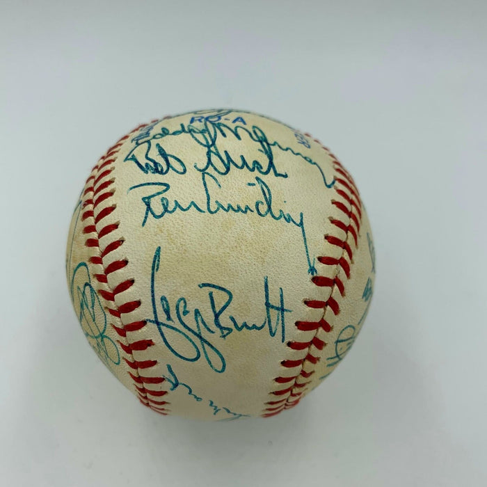 Beautiful 1982 All Star Game Team Signed Baseball Carl Yastrzemski JSA COA