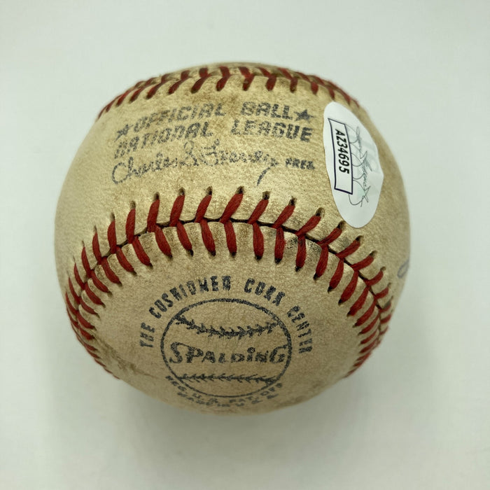 Pete Rose Signed 1972 World Series Game Used National League Baseball JSA COA