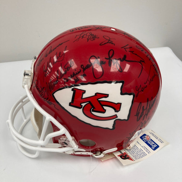 1969 KANSAS CITY CHIEFS SUPER BOWL IV CHAMPIONS TEAM SIGNED HELMET JSA COA