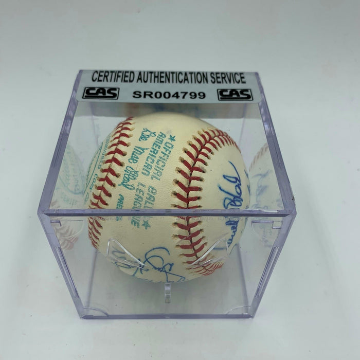Nice 1976 Cleveland Indians Team Signed Official American League Baseball CAS