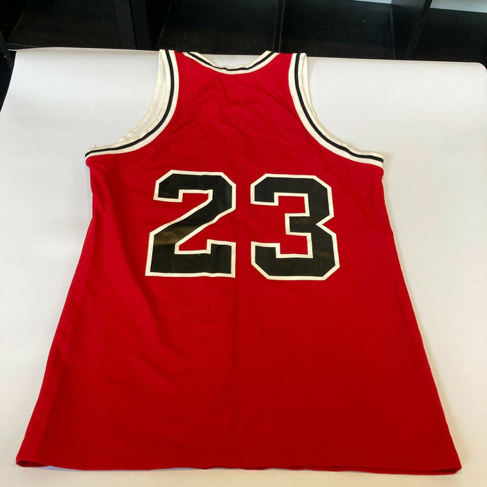 Michael Jordan Rookie Era Signed 1980's Sand Knit Chicago Bulls Jersey Beckett