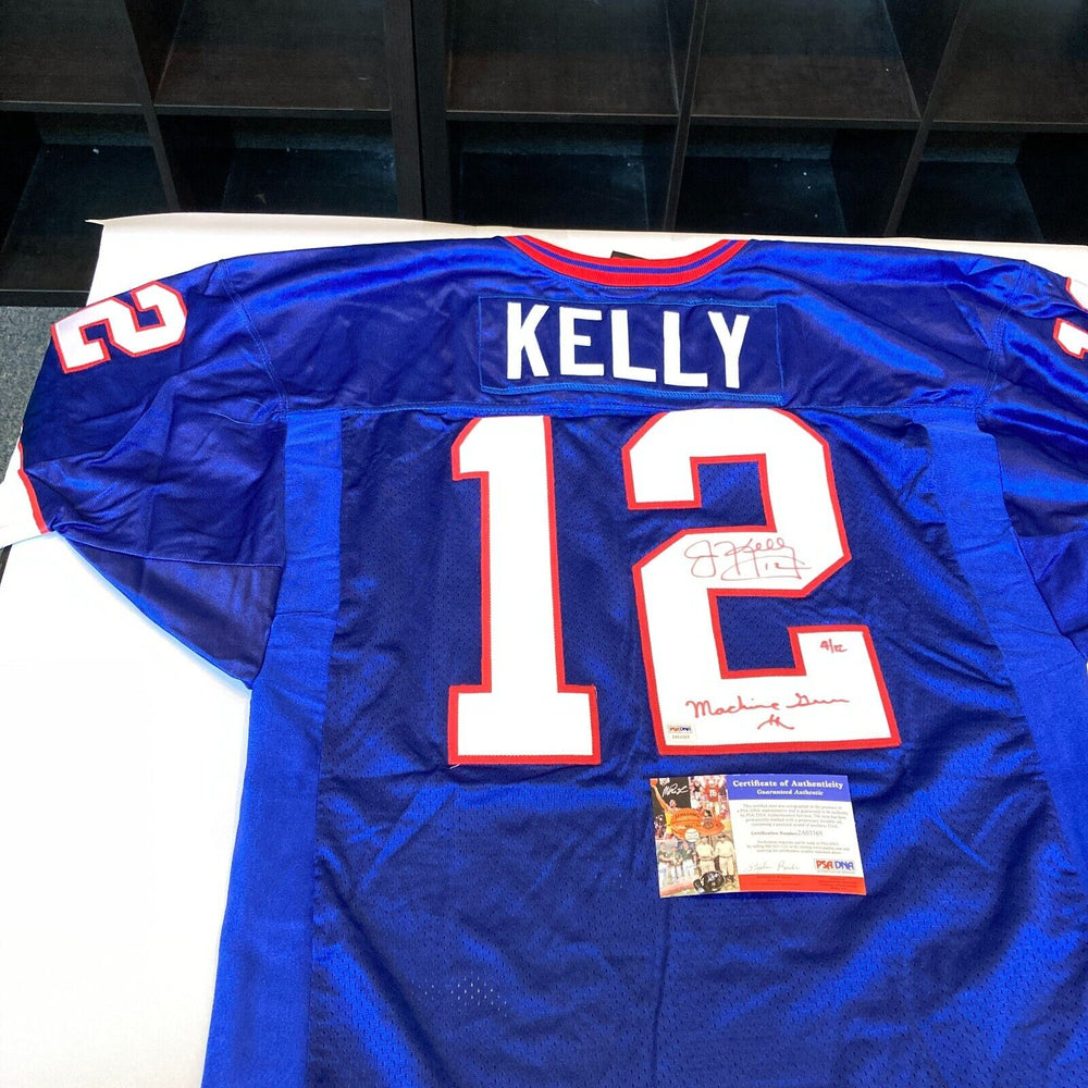 Jim Kelly "Machine Gun" Signed Authentic Buffalo Bills Jersey PSA DNA COA