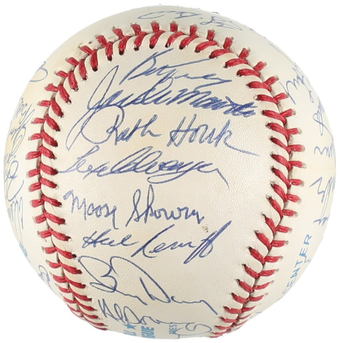 1961 New York Yankees World Series Champs Team Signed Baseball Mickey Mantle JSA