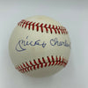 Beautiful Mickey Charles Mantle Full Name Signed AL Baseball JSA Graded MINT 9