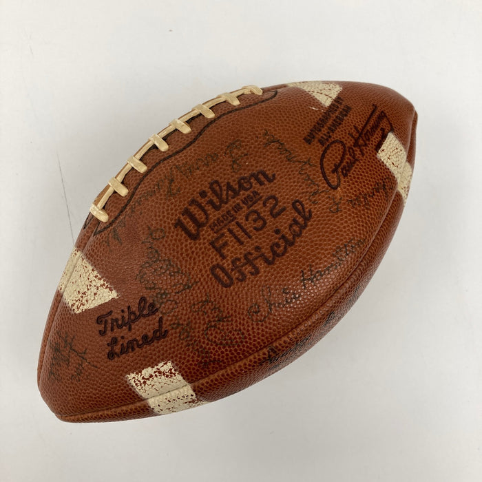 1965 Purdue Boilermakers Team Signed Vintage Wilson Football NCAA Bob Griese