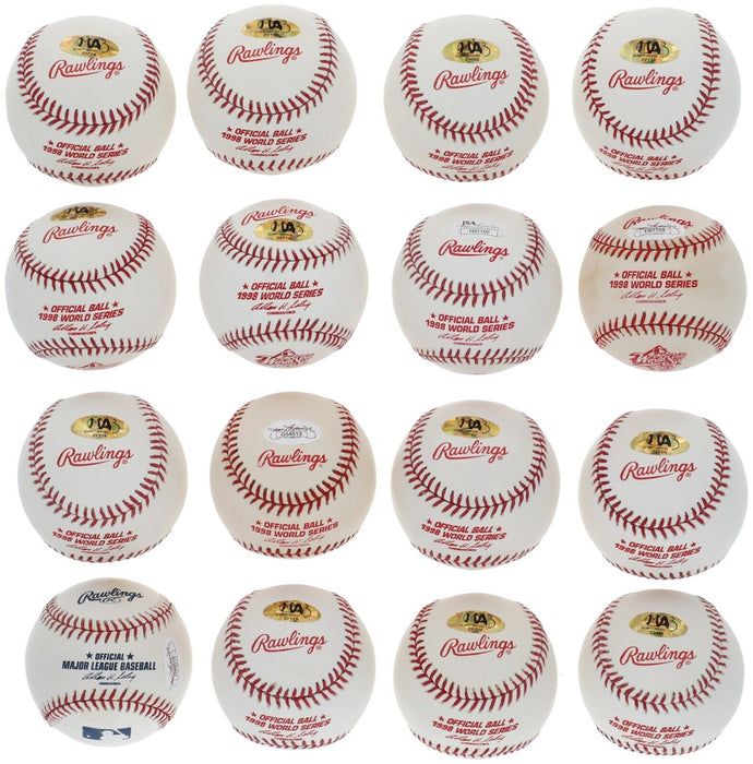 1998 New York Yankees WS Champs Team Signed Baseball Collection 51 Balls JSA COA
