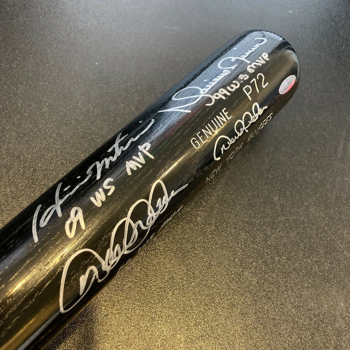 Stunning Derek Jeter & Mariano Rivera Yankees World Series MVP's Signed Bat JSA