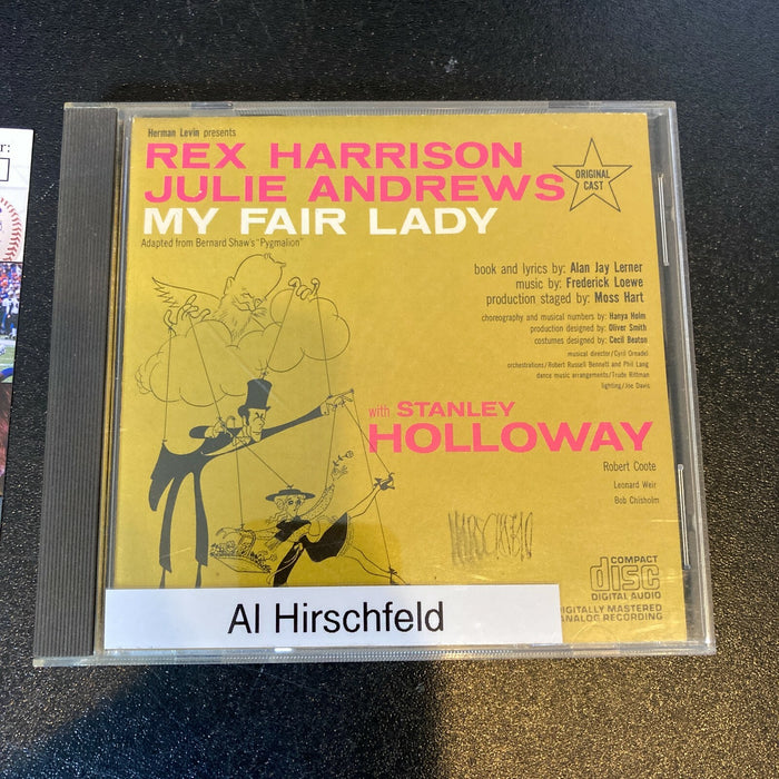 Al Hirschfeld Signed Autographed My Fair Lady Music CD With JSA COA