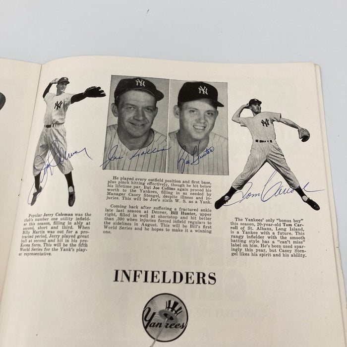 The Finest 1956 World Series Yankees Dodgers Signed Program Mantle Koufax JSA