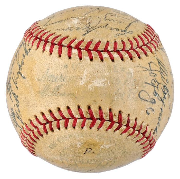 1949 New York Yankees World Series Champs Team Signed Baseball JSA COA