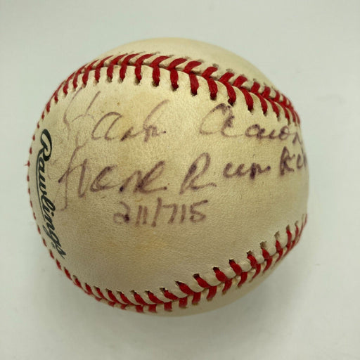 Hank Aaron "Home Run King" Signed National League Baseball JSA COA