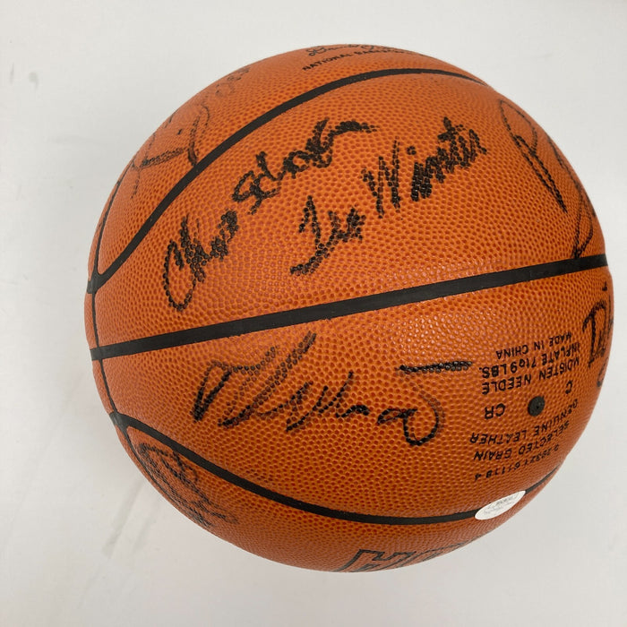 1997-98 Chicago Bulls NBA Champs Team Signed Game Basketball The Last Dance JSA