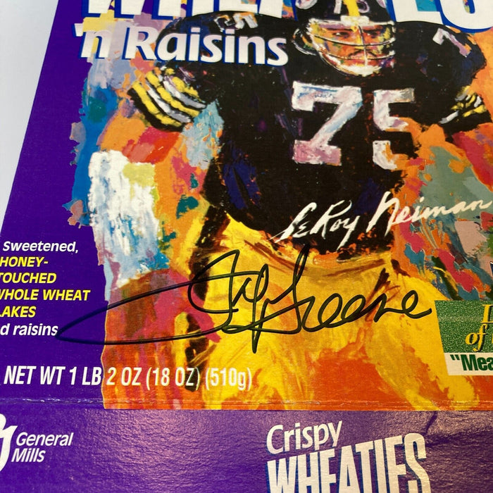 Joe Greene Pittsburgh Steelers Signed Wheaties Cereal Box JSA COA