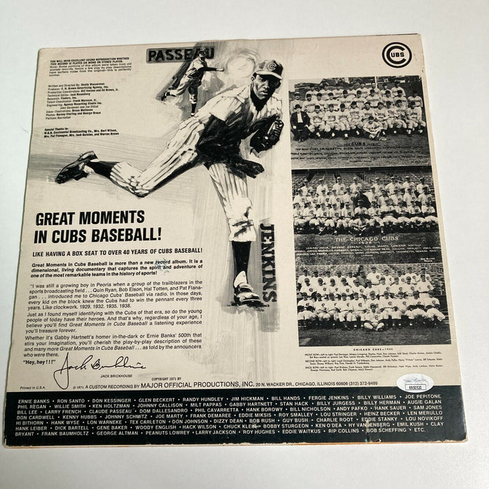 Billy Williams Ron Santo 1969 Chicago Cubs Multi Signed LP Record Album JSA COA