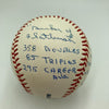 Duke Snider Signed Heavily Inscribed Career STAT Baseball Reggie Jackson COA