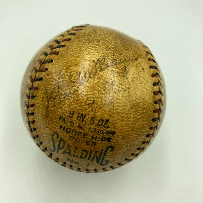 Dazzy Vance Max Carey Dave Bancroft Sam Rice Goose Goslin Signed Baseball JSA