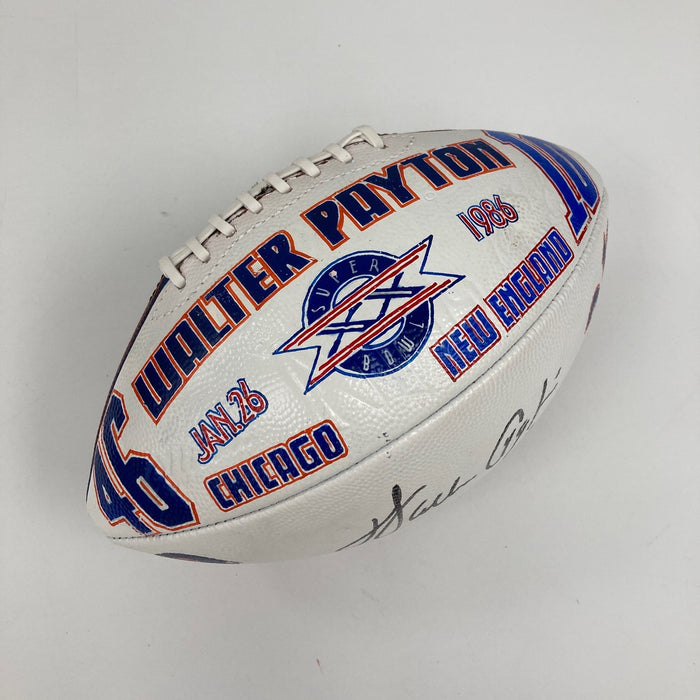Walter Payton Signed 1986 Super Bowl Presentational Football Beckett COA
