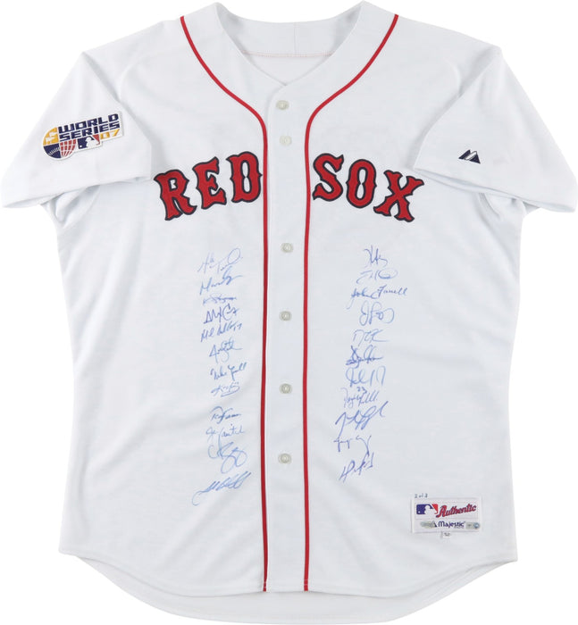 2007 Boston Red Sox Team World Series Champs Signed World Series Jersey PSA DNA