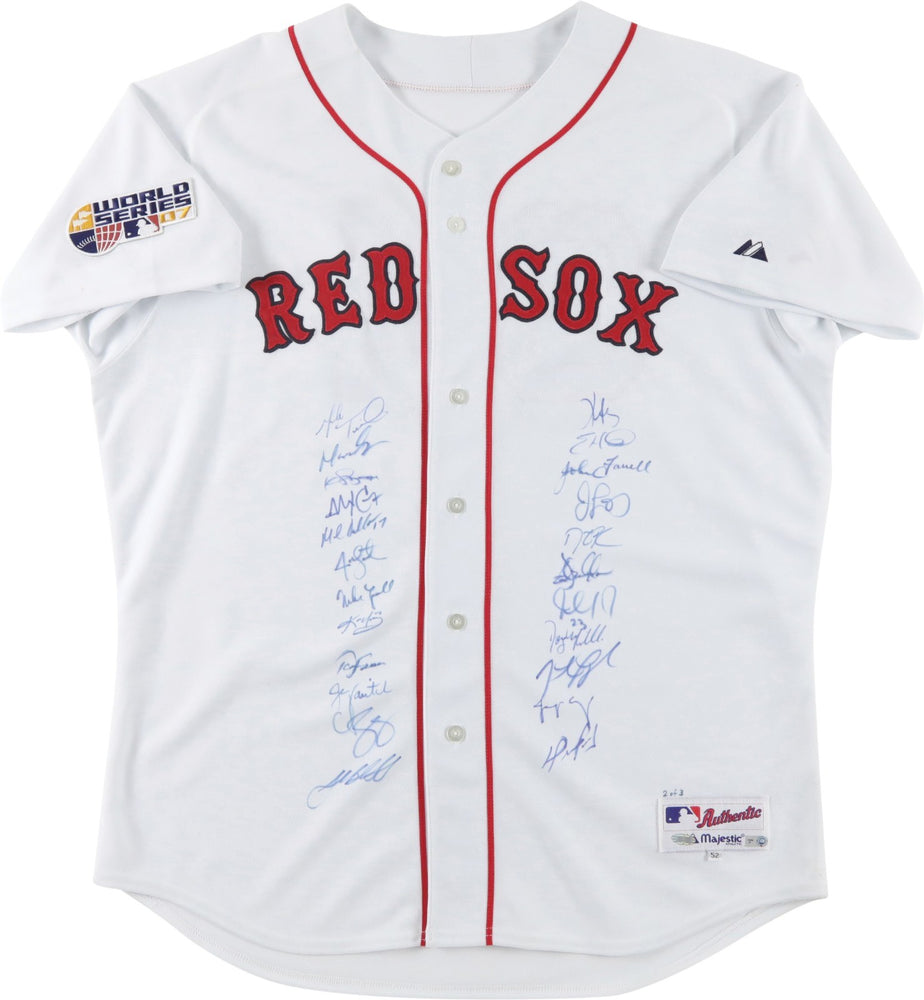 2007 Boston Red Sox Team World Series Champs Signed World Series Jersey PSA DNA