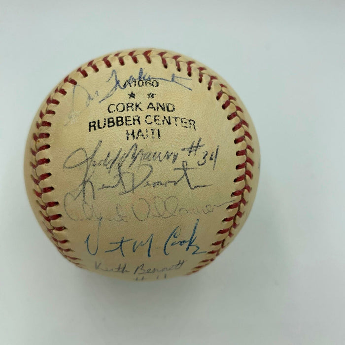 Barry Bonds Pre Rookie 1984 Arizona State Sun Devils Team Signed Baseball JSA