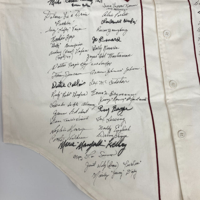 The Finest “A League Of Their Own” AAGPBL Signed Jersey 126 Sigs! JSA COA