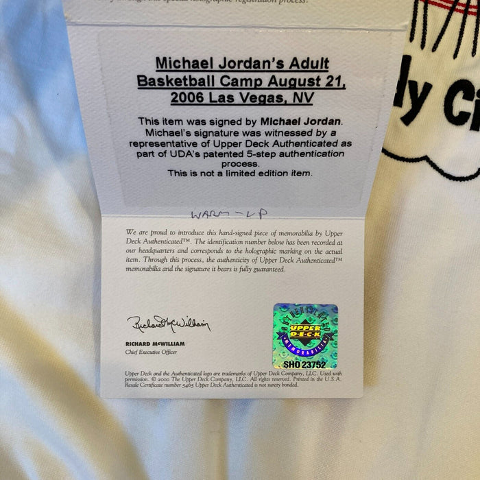 Michael Jordan Signed 1984 Rookie Chicago Bulls Game Model Warmup Jacket UDA COA