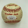 Hank Aaron Ernie Banks 1980's Cracker Jack Old Timers Game Signed Baseball JSA