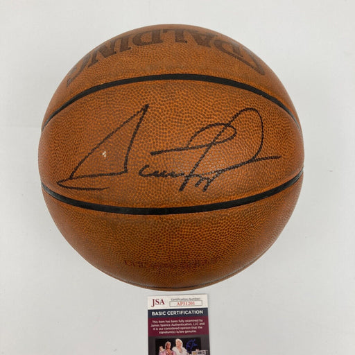 Scottie Pippen Signed Spalding NBA Game Used Chicago Bulls Basketball JSA COA