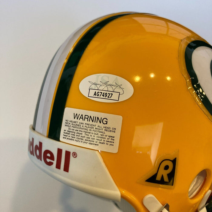 Willie Davis HOF 1981 Signed Green Bay Packers Mini Helmet JSA COA