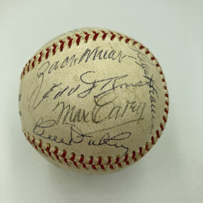 1950's HOF Multi Signed Baseball Lefty Grove Ray Schalk Pie Traynor Sam Rice JSA