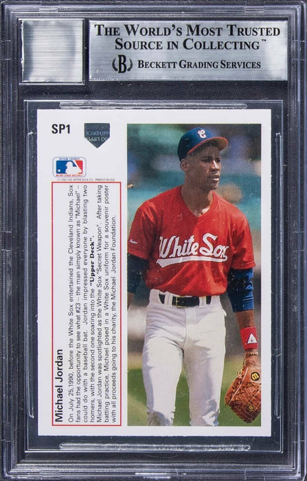 1991 Upper Deck Michael Jordan Signed Autographed Baseball Rookie RC BGS 9 Mint