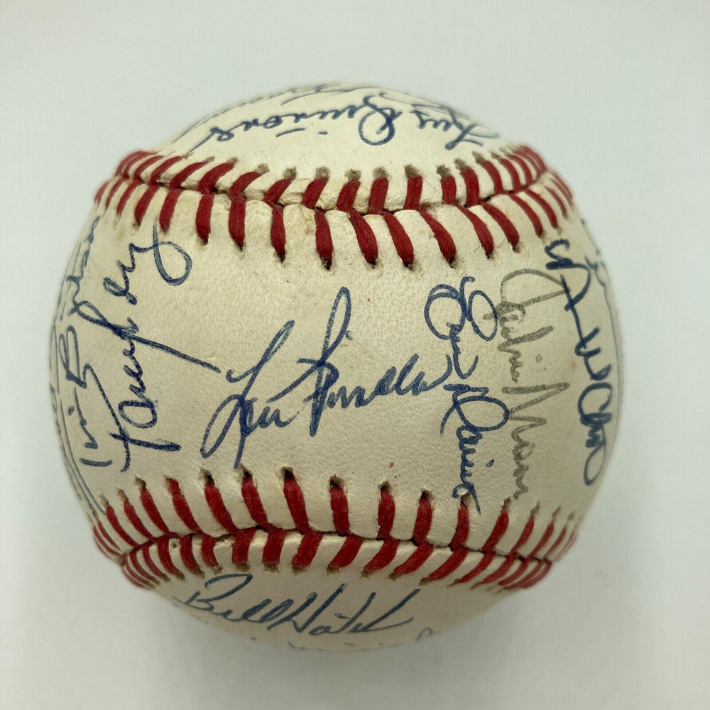 Beautiful 1990 Cincinnati Reds World Series Champs Team Signed Baseball JSA COA