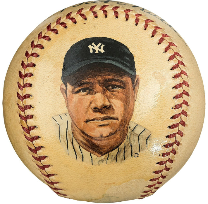 Magnificent Babe Ruth Single Signed 1948 American League Baseball PSA DNA COA