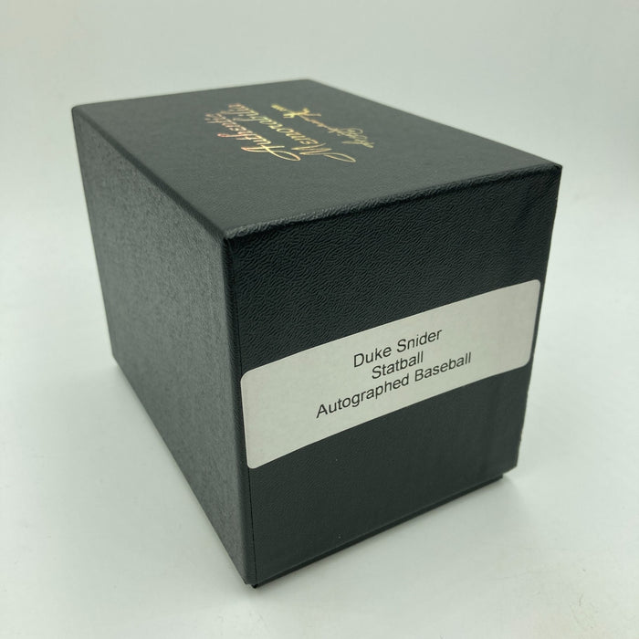 Duke Snider Signed Heavily Inscribed Career STAT Baseball Reggie Jackson COA