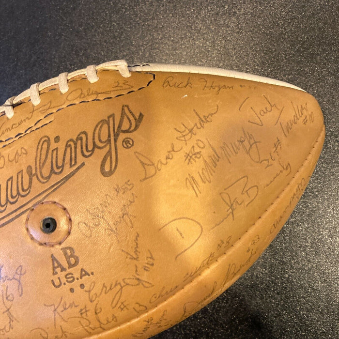 1982 Fighting Illini Liberty Bowl Team Signed Autographed Game Football NCAA