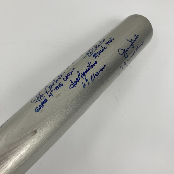 1969 New York Mets World Series Champs Team Signed Bat Nolan Ryan Tom Seaver JSA